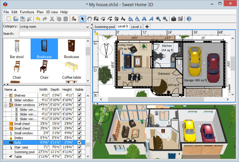 Sweet Home 3D, Logiciel Architecture Open Source