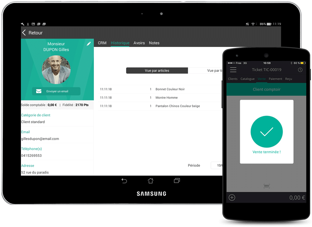 Rovercash est un logiciel de caisse pour système Android