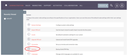Mantenimiento del software gratuito CRM SuiteCRM