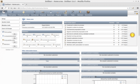 Interfaz Dolibarr CRM gratuita