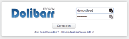 Page de login de Dolibarr