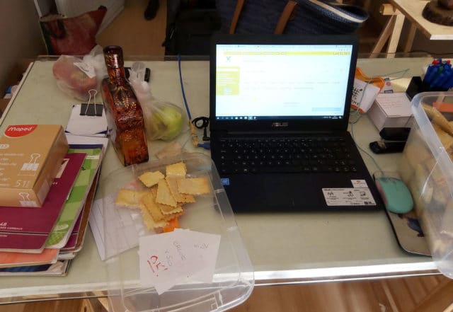 Le bureau où toutes les commandes Écris moi un biscuit passent