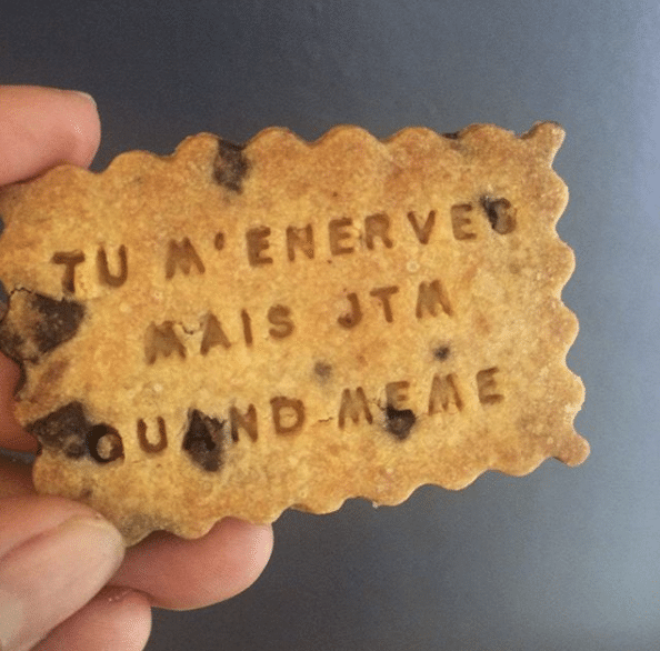 Un biscuit fourré aux pépites de chocolat