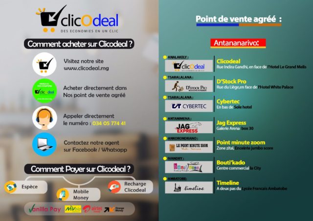 Les points de vente Clic o’Deal