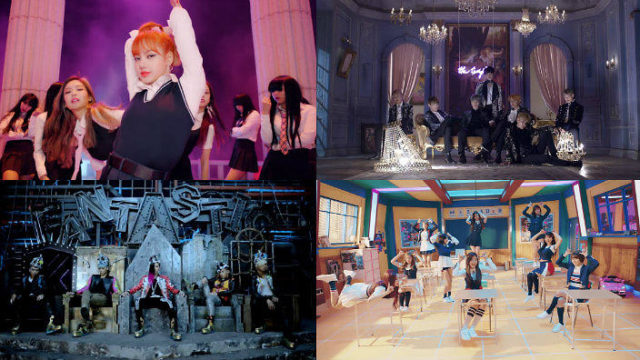 Des MV impressionnants : Blackpink « As if it is your last »; Big Bang « Fantastic Baby »; BTS « Blood, Sweat and Tears », et Twice « Signal »