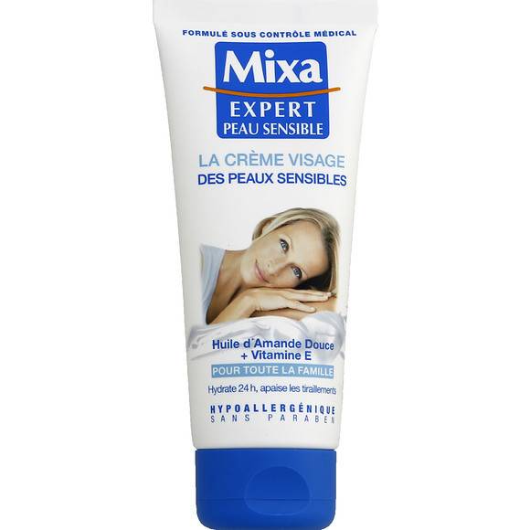 La crème pour le visage Mixa qui a servi de base de maquillage à Sitraka