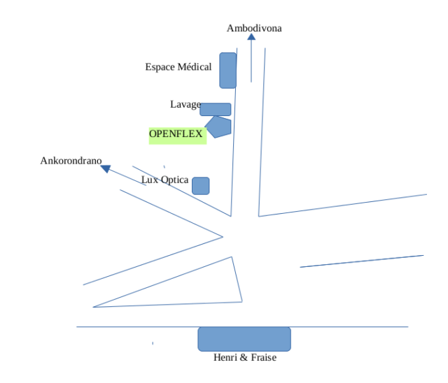 Le plan pour accéder à l'immeuble Openflex