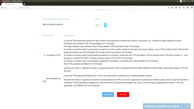 Cliquer sur enregistrer en bas à gauche