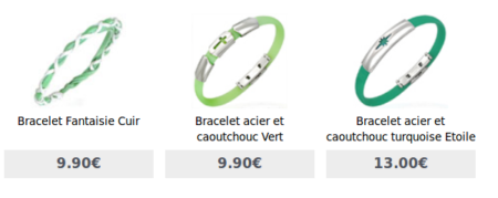 Nous avons recherché tous les bijoux verts du site, et voici le résultat !