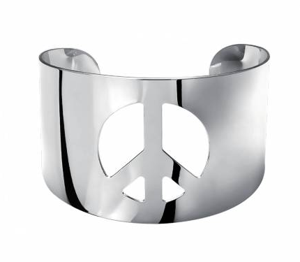 Manchette acier Peace and Love Arthys signé Bijou En Vogue, à 7,90 € au lieu de 15,90 €