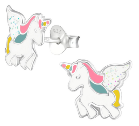 Ces boucles d'oreilles en argent 925 en forme de licorne font partie des nouveautés