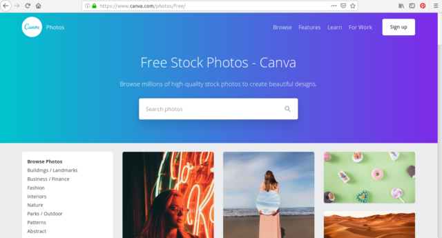 Canva, c'est plus qu'un outil de création graphique, c'est aussi une banque d'images en ligne