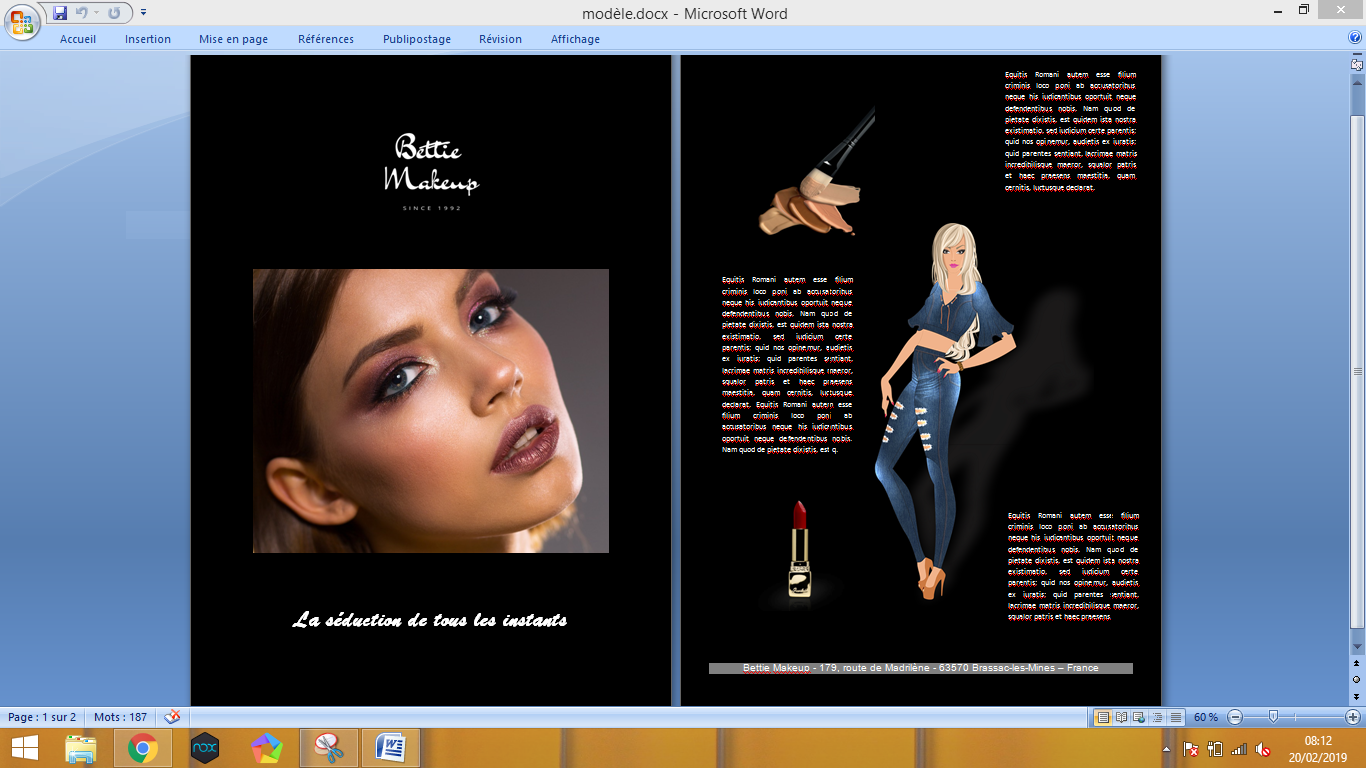 Comment faire une plaquette commerciale sur Word ? Comme ceci :)