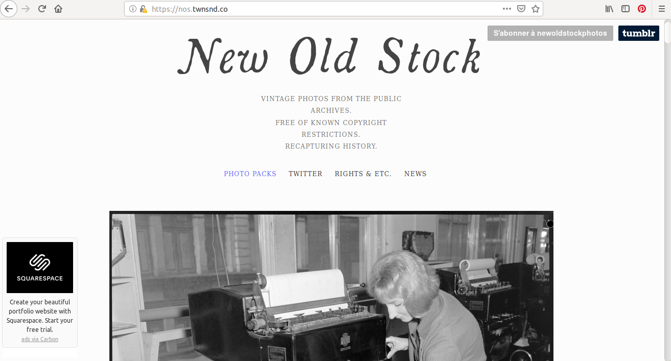 Si vous voulez des photos « old » :), vous serez servis sur New Old Stock Photo