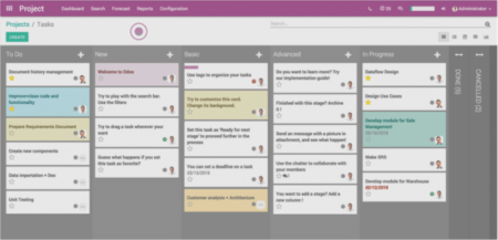 Project Management feature in Odoo