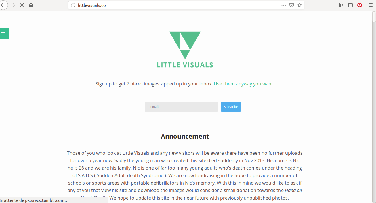 L'interface de Little Visuals