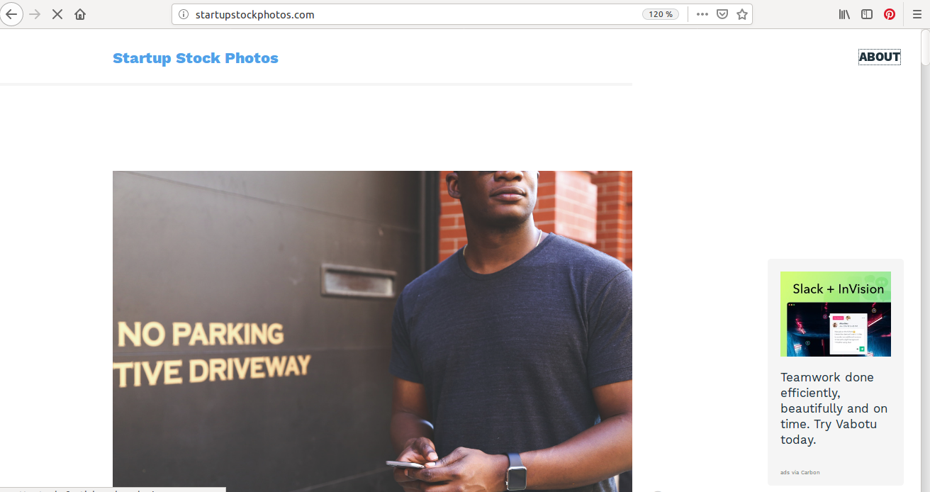 Dommage, pas de barre de recherche sur StartupStockPhoto :/