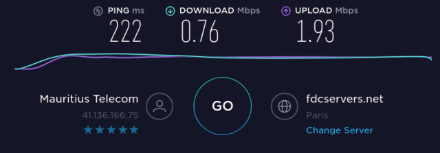 Internet entre Maurice et la France