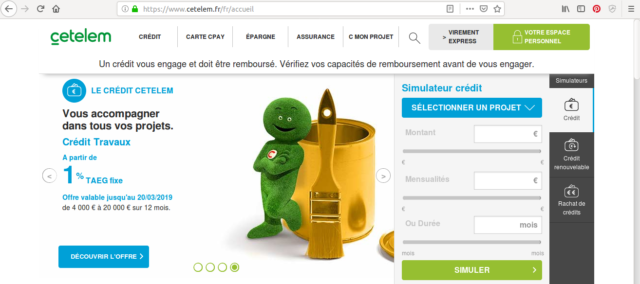 Faites votre demande de crédit en ligne sur Cetelem.fr !