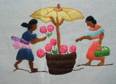 Un exemple de broderie à la malgache