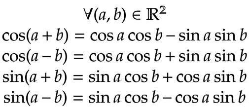 Les formules de trigonométrie pour l'addition