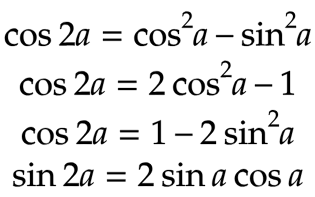 Formules de trigonométrie : duplication