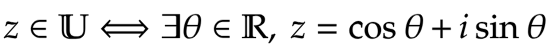 Écriture trigonométrique d'un nombre appartenant au groupe U