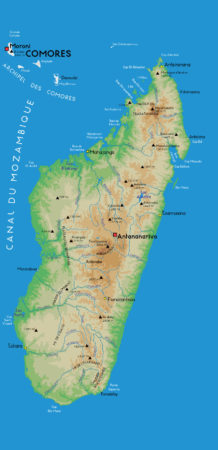 Le canal de Mozambique, entre Madagascar et l'Afrique