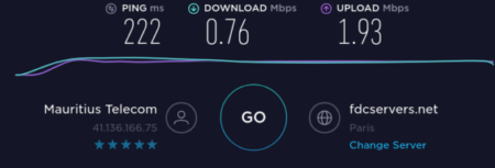 Internet entre Mauricio y Francia