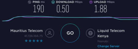 Internet en Mauricio con Kenia