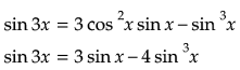 Calcul de sinus 3x