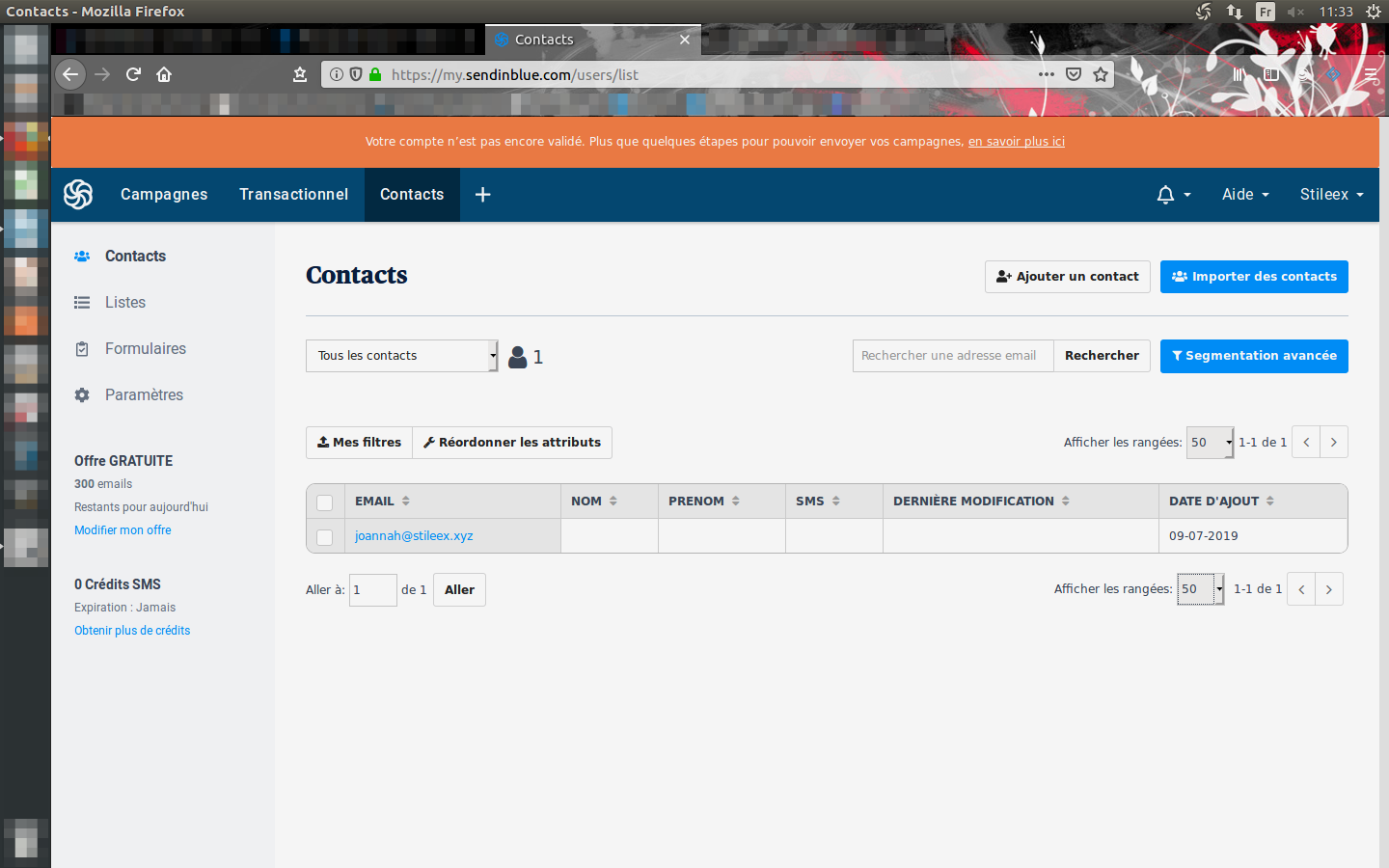 Comme vous pouvez le voir, vos contacts seront répertoriés de manière claire et simple
