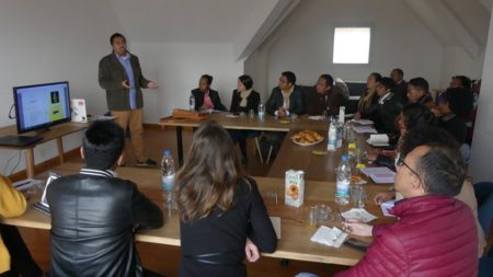 Anthony Michel, présentant son projet Ulyss lors du coaching FrenchTech