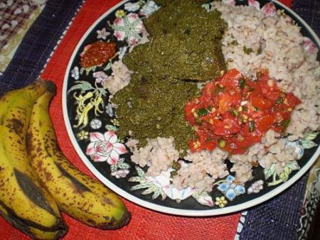 Le succulent riz au ravitoto sy henan-kisoa