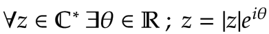 Forme trigonométrique d'un nombre complexe non nul
