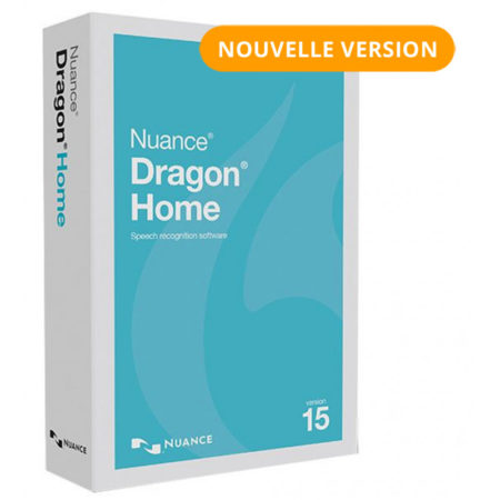 Le boîtier de Dragon Home 15, la dernière version du logiciel de reconnaissance vocale payant