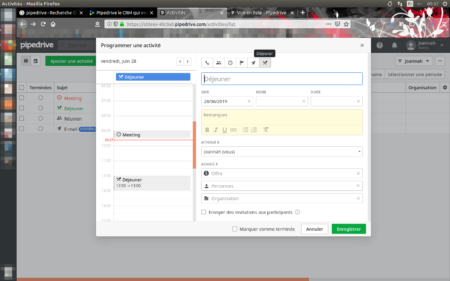 Jak je ukázáno na opačném seznamu, váš seznam bude minimalizován programem Pipedrive, abyste mohli mít globální vizuální přehled o všech svých úkolech