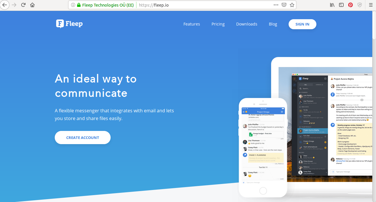 Fleep, mezi software, který může sloužit jako alternativy k Slack