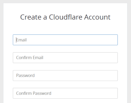Vytvoření účtu Cloudflare