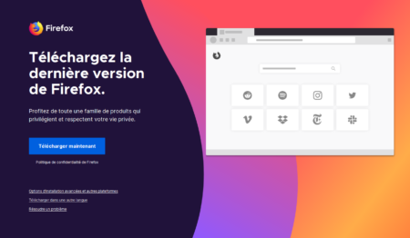 El sitio de software libre de Mozilla Firefox