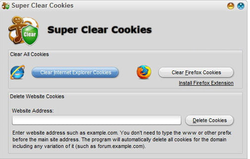 Super Clear Cookies funguje s Edge a Mozilla Firefox