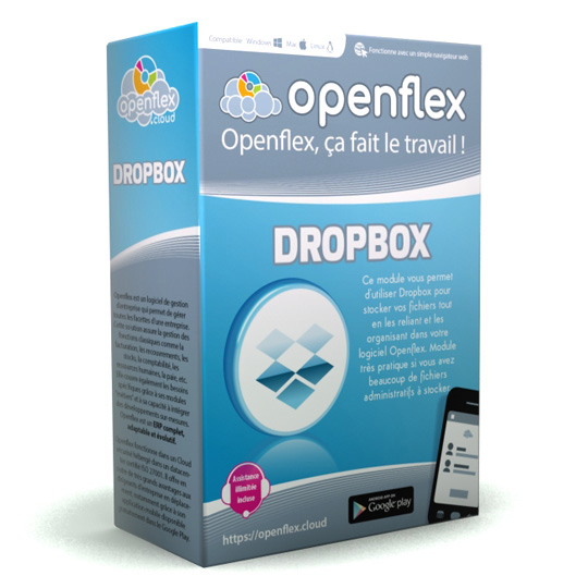 El módulo Dropbox puede almacenar muchos archivos administrativos